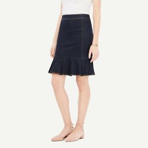 NWOT 🆕 Ann Taylor Denim Skirt with Ruffle (Size 8)